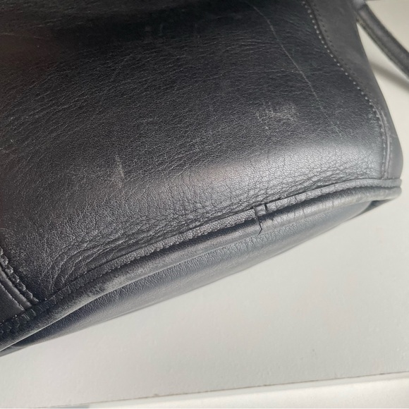 Coach Black Leather Gold Skull Skeleton Shopper Tote 9993 Bag Crossbody handbag - Picture 10 of 16